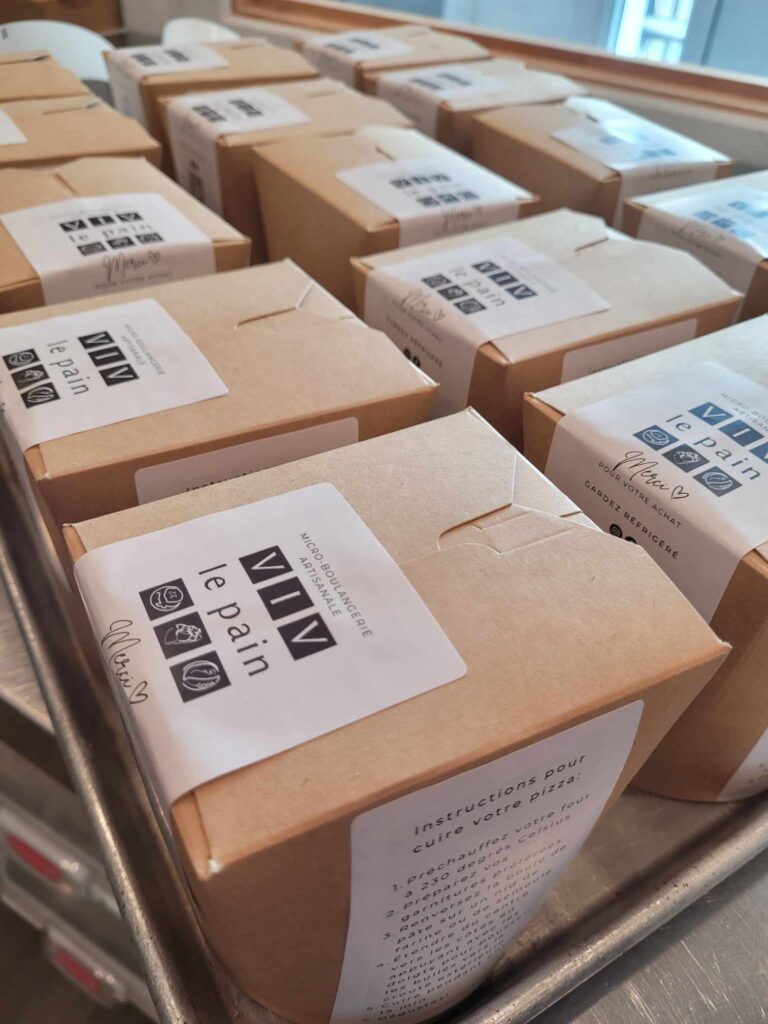 Boîtes de pâtes à pizza Viv' le pain